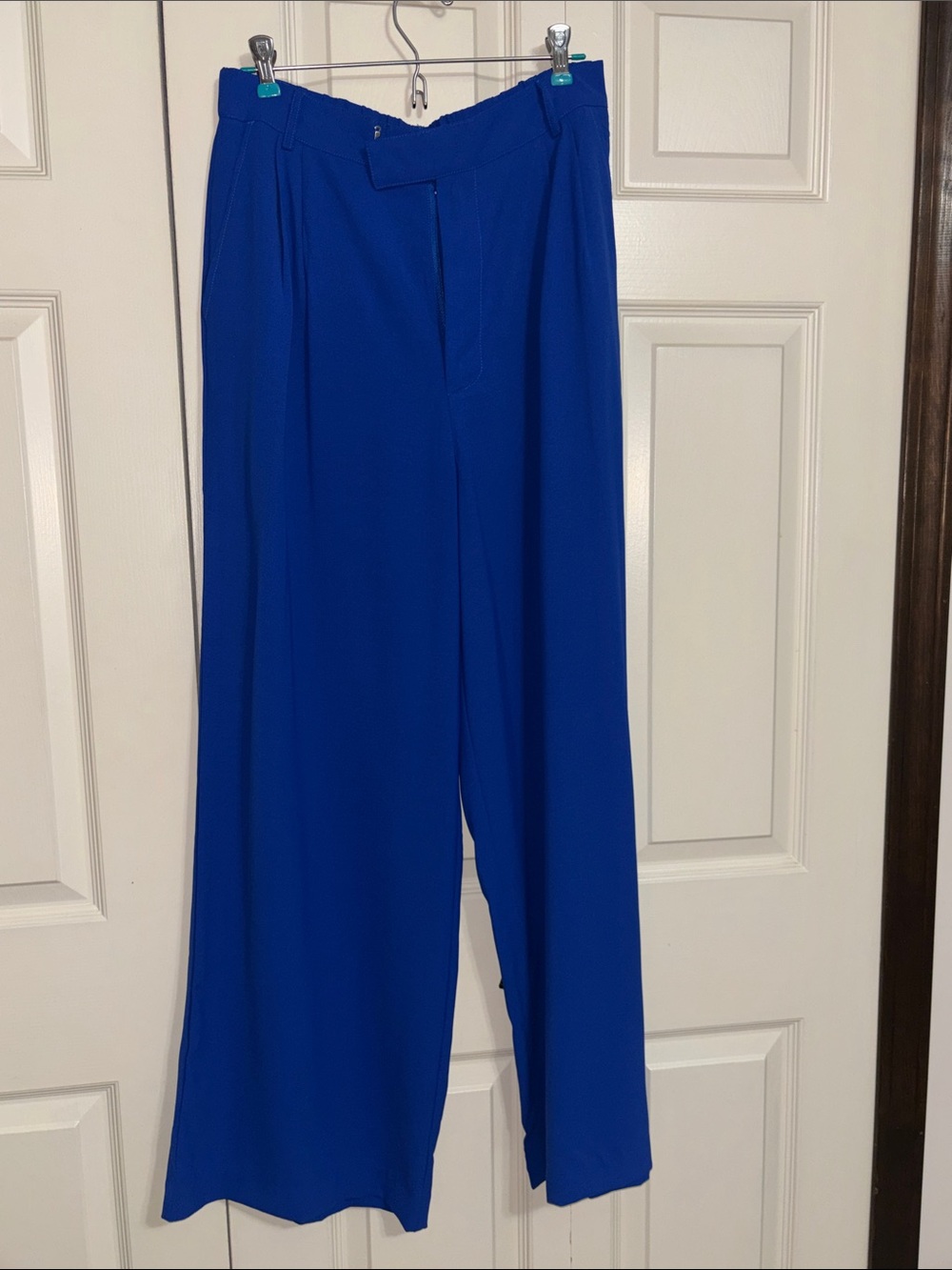 easel Royal Blue Wide Leg Dress Pants